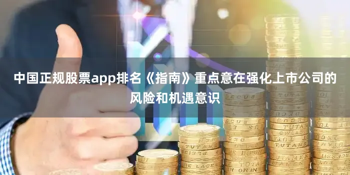 中国正规股票app排名《指南》重点意在强化上市公司的风险和机遇意识